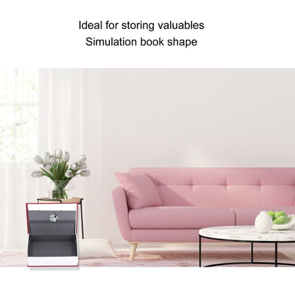 Safe Box Simulation Book Shape Decorative Storage Money Case for Bedroom Living Room OfficeRed V1294-YM0523-3117210212613