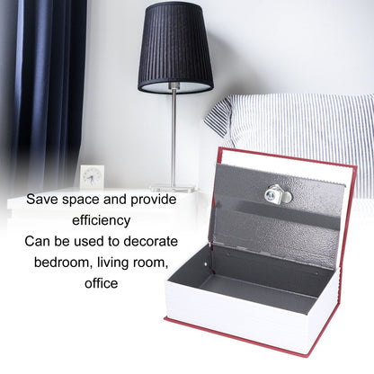 Safe Box Simulation Book Shape Decorative Storage Money Case for Bedroom Living Room OfficeRed V1294-YM0523-3117210212613