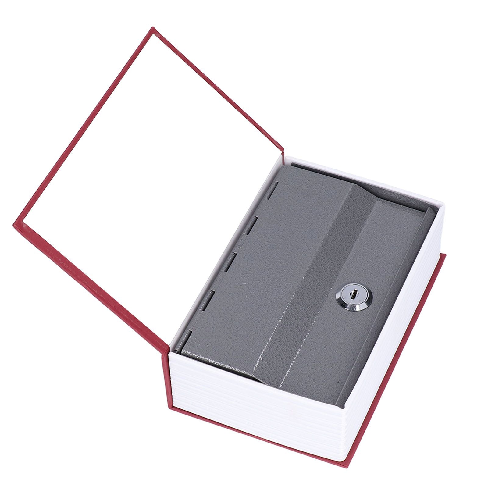 Safe Box Simulation Book Shape Decorative Storage Money Case for Bedroom Living Room OfficeRed V1294-YM0523-3117210212613