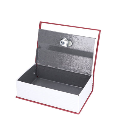 Safe Box Simulation Book Shape Decorative Storage Money Case for Bedroom Living Room OfficeRed V1294-YM0523-3117210212613