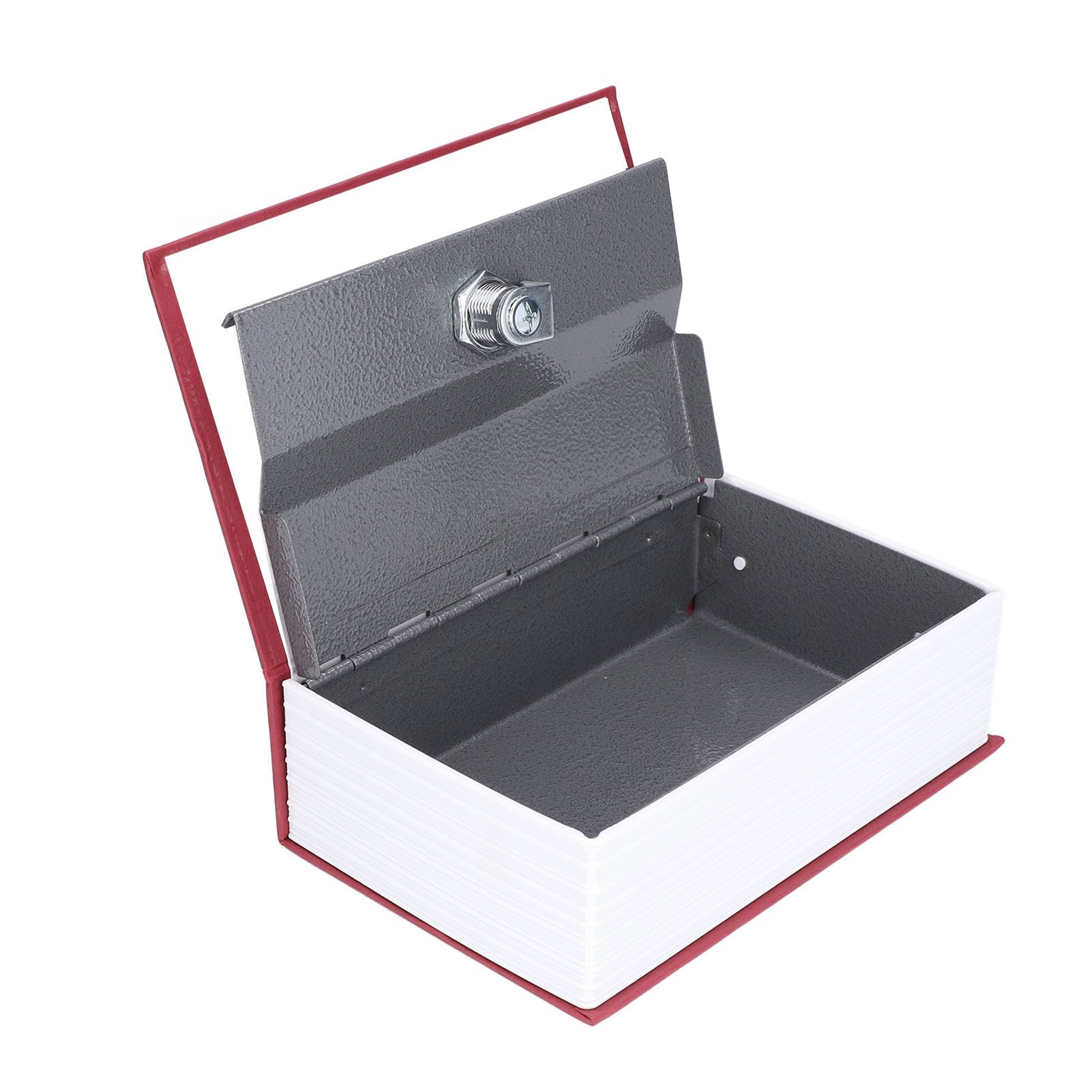 Safe Box Simulation Book Shape Decorative Storage Money Case for Bedroom Living Room OfficeRed V1294-YM0523-3117210212613