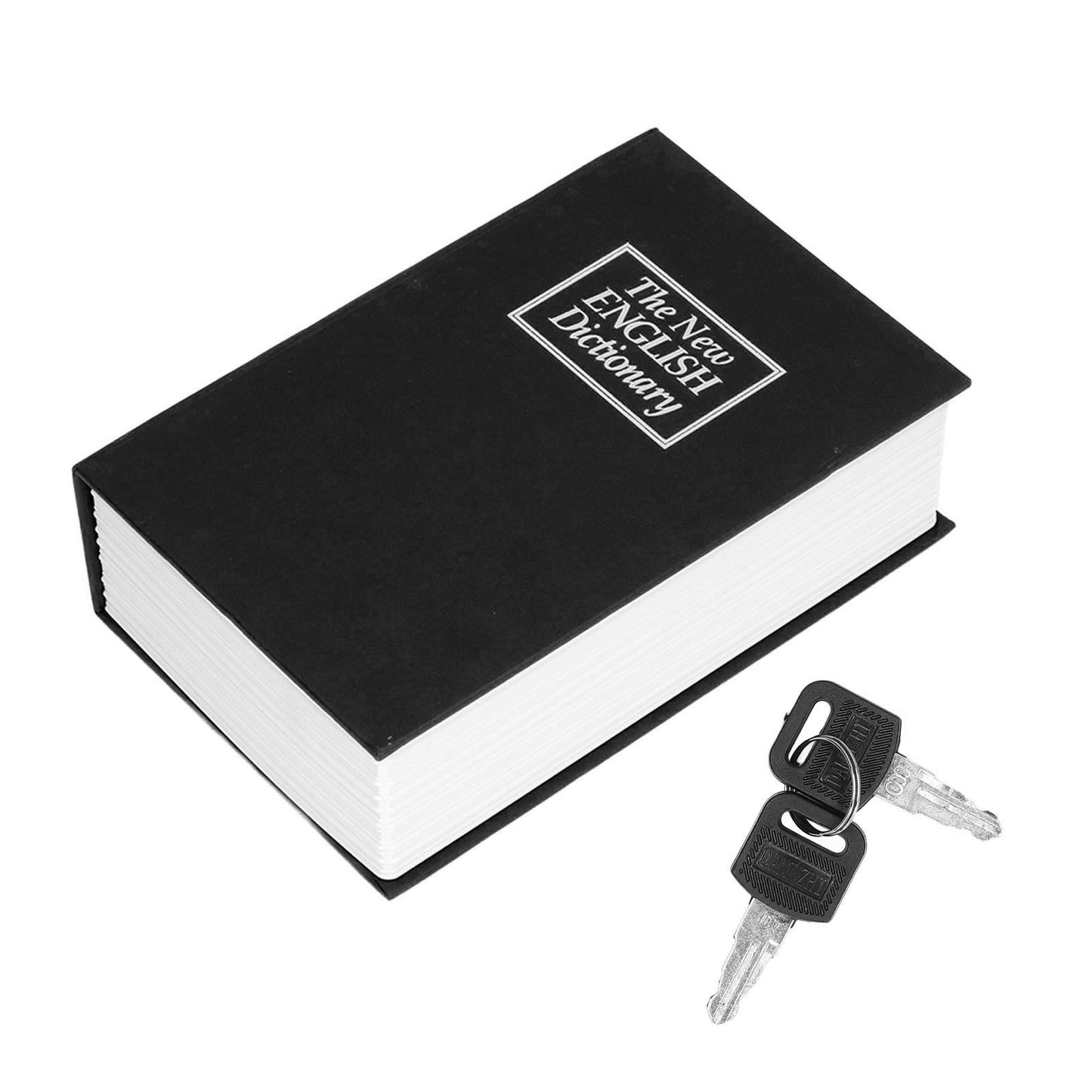 Safe Box Simulation Book Shape Decorative Storage Money Case for Bedroom Living Room OfficeBlack V1294-YM0523-3117210212614