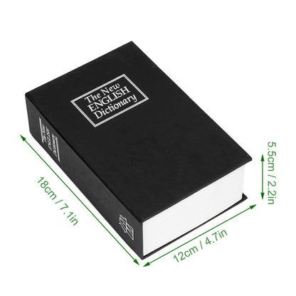 Safe Box Simulation Book Shape Decorative Storage Money Case for Bedroom Living Room OfficeBlack V1294-YM0523-3117210212614