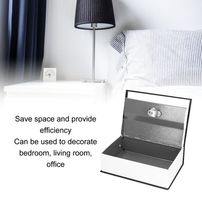 Safe Box Simulation Book Shape Decorative Storage Money Case for Bedroom Living Room OfficeBlack V1294-YM0523-3117210212614