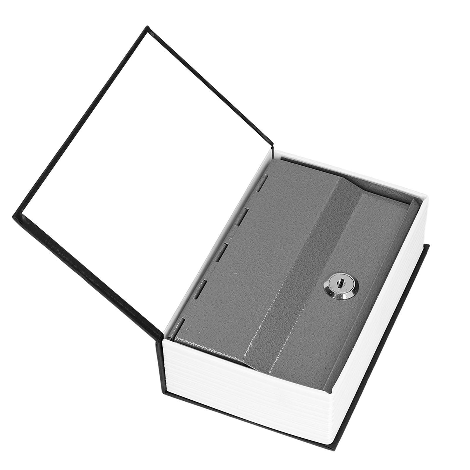 Safe Box Simulation Book Shape Decorative Storage Money Case for Bedroom Living Room OfficeBlack V1294-YM0523-3117210212614