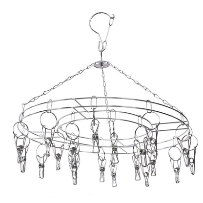 20 Clip Socks Rack Underwear Drying Hanger Stainless Steel Clothes Hanger Multifunctional Laundry Rack V1294-YM0523-3117210214111