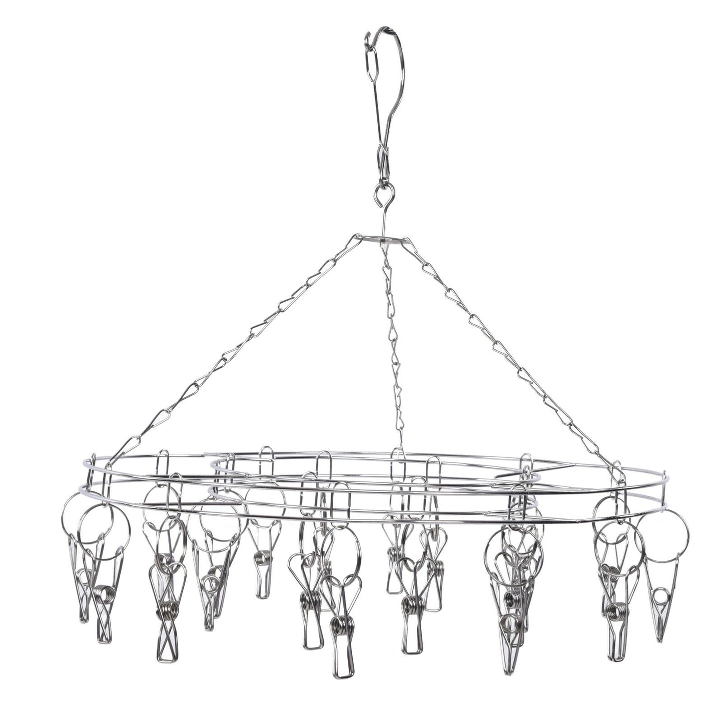 20 Clip Socks Rack Underwear Drying Hanger Stainless Steel Clothes Hanger Multifunctional Laundry Rack V1294-YM0523-3117210214111