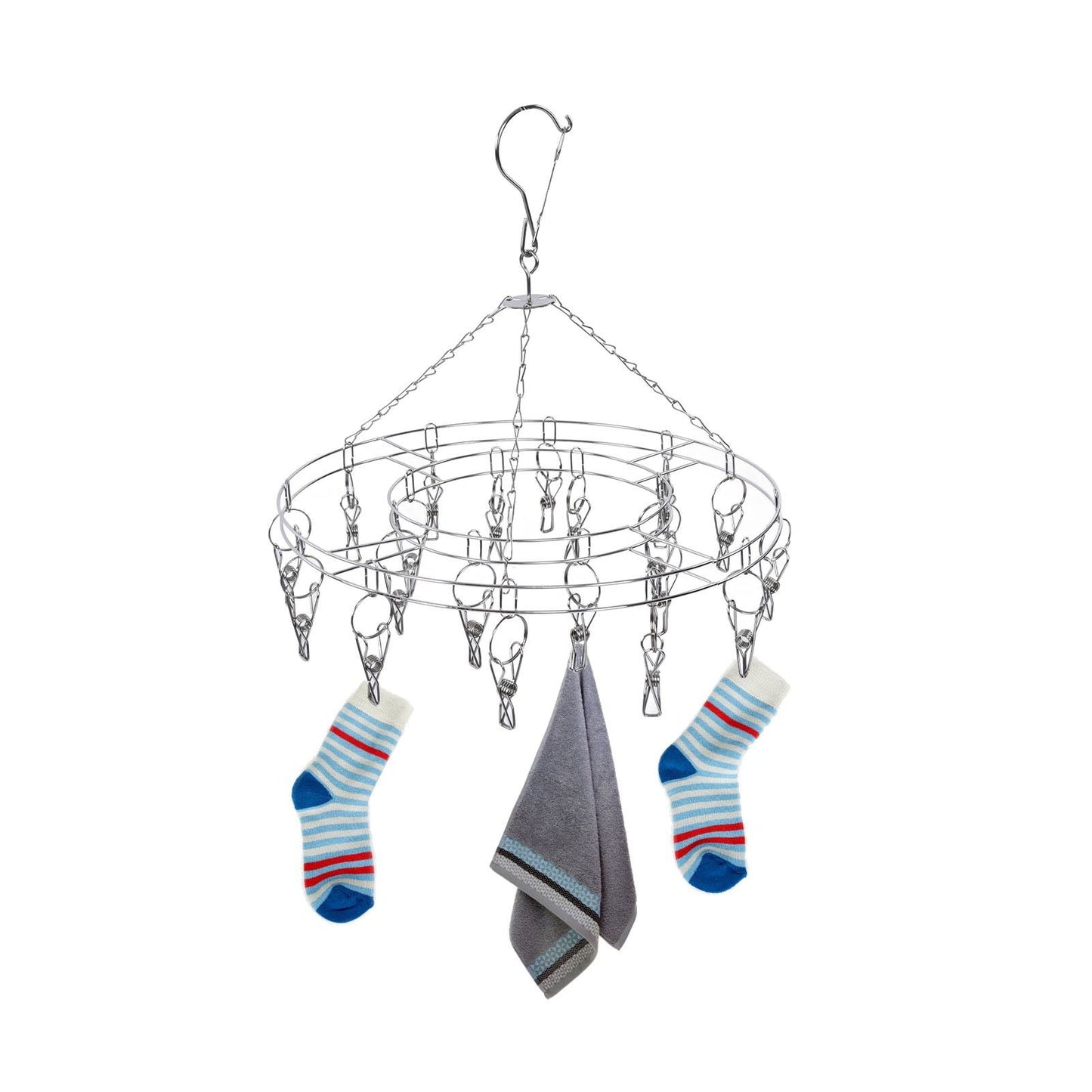 20 Clip Socks Rack Underwear Drying Hanger Stainless Steel Clothes Hanger Multifunctional Laundry Rack V1294-YM0523-3117210214111