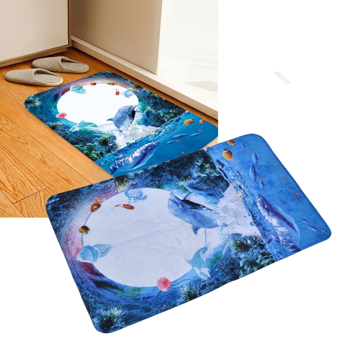 Home Floor Mat Flannel Corridor Carpet Anti Slip Mat Bathroom Kitchen Printed Carpet V1294-YM0523-3117210214511