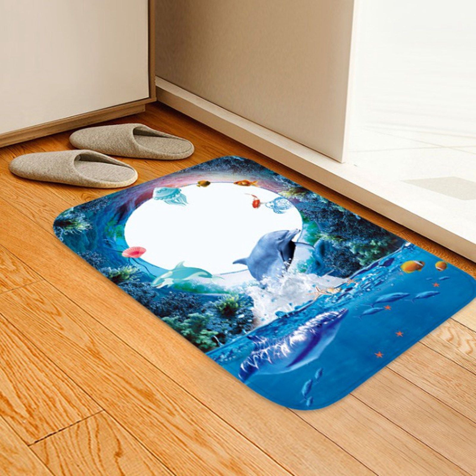 Home Floor Mat Flannel Corridor Carpet Anti Slip Mat Bathroom Kitchen Printed Carpet V1294-YM0523-3117210214511