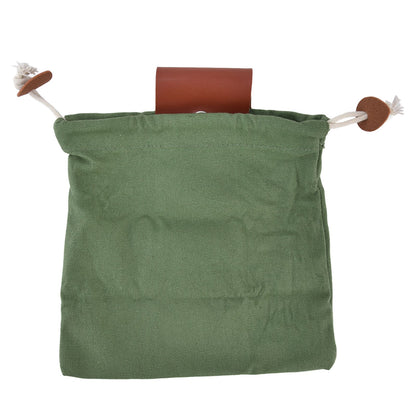 Fruit Picking Bag Waist Hanging Canvas Material PU Style Folded Save Space Belt Foraging BagMilitary Green V1294-YM0523-3117210248313