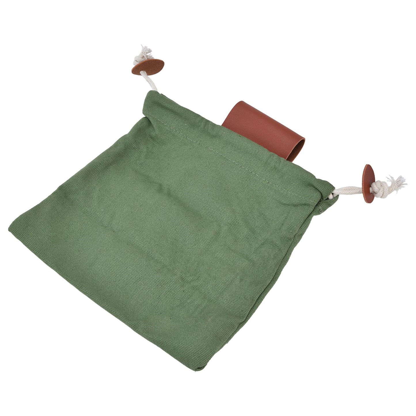 Fruit Picking Bag Waist Hanging Canvas Material PU Style Folded Save Space Belt Foraging BagMilitary Green V1294-YM0523-3117210248313