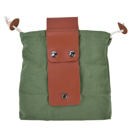 Fruit Picking Bag Waist Hanging Canvas Material PU Style Folded Save Space Belt Foraging BagMilitary Green V1294-YM0523-3117210248313