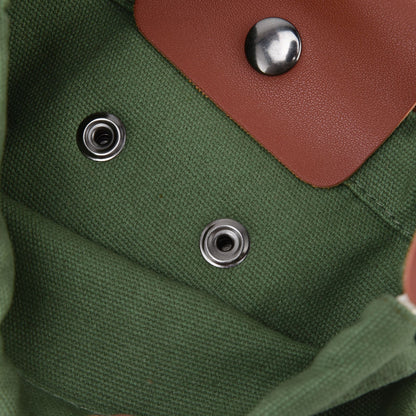 Fruit Picking Bag Waist Hanging Canvas Material PU Style Folded Save Space Belt Foraging BagMilitary Green V1294-YM0523-3117210248313