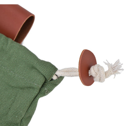 Fruit Picking Bag Waist Hanging Canvas Material PU Style Folded Save Space Belt Foraging BagMilitary Green V1294-YM0523-3117210248313