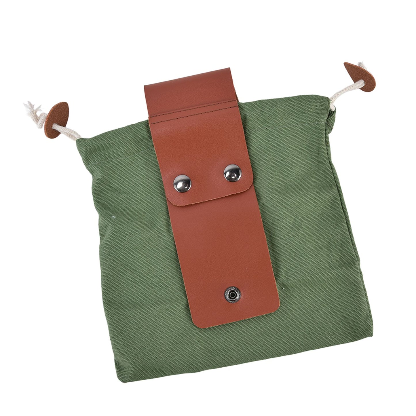 Fruit Picking Bag Waist Hanging Canvas Material PU Style Folded Save Space Belt Foraging BagMilitary Green V1294-YM0523-3117210248313