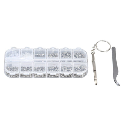 Glasses Repair Kit Eyeglass Screws Set with Nut Screwdriver Tweezer for Cellphone Tablet Watch Clock Glasses V1294-YM0523-3117210251911