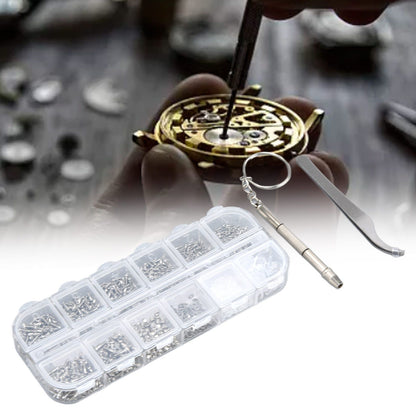 Glasses Repair Kit Eyeglass Screws Set with Nut Screwdriver Tweezer for Cellphone Tablet Watch Clock Glasses V1294-YM0523-3117210251911