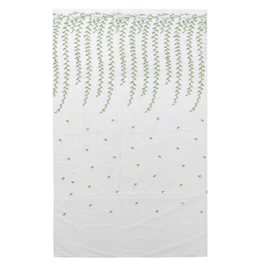 1x2.5m Green Willow Leaves Printed Modern Tulle Curtains Window Voile Curtain for Living Room Bedroom V1294-YM0523-3117210253211