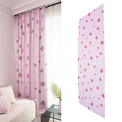 Strawberry Window Curtain Filter Light Pink Shading Curtain Cloth for Living Room Bedroom V1294-YM0523-3117210254211