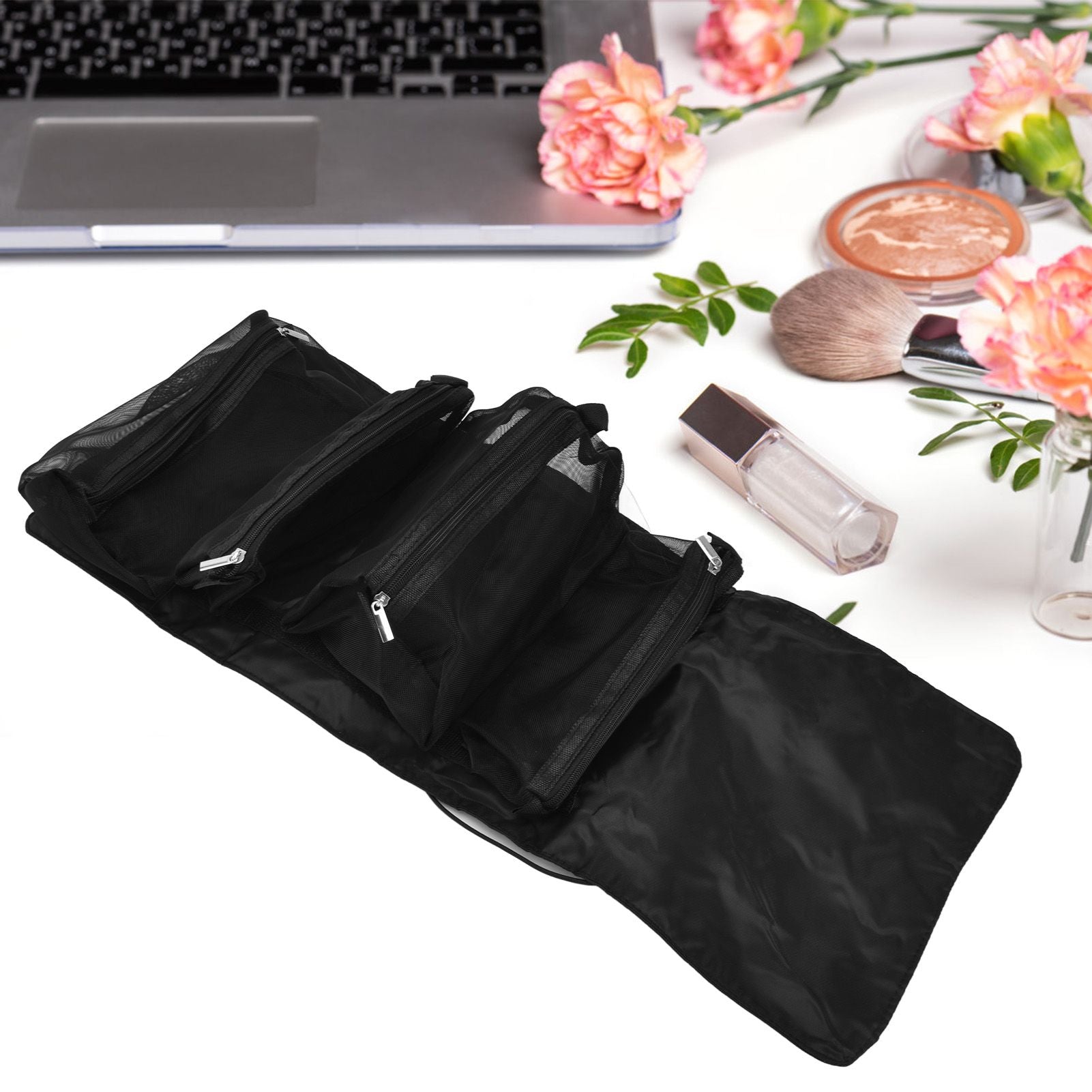 Makeup Travel Bag Foldable Portable Large Capacity Waterproof Wide Application Durable Nylon Travel Cosmetic V1294-YM0523-3117210254311