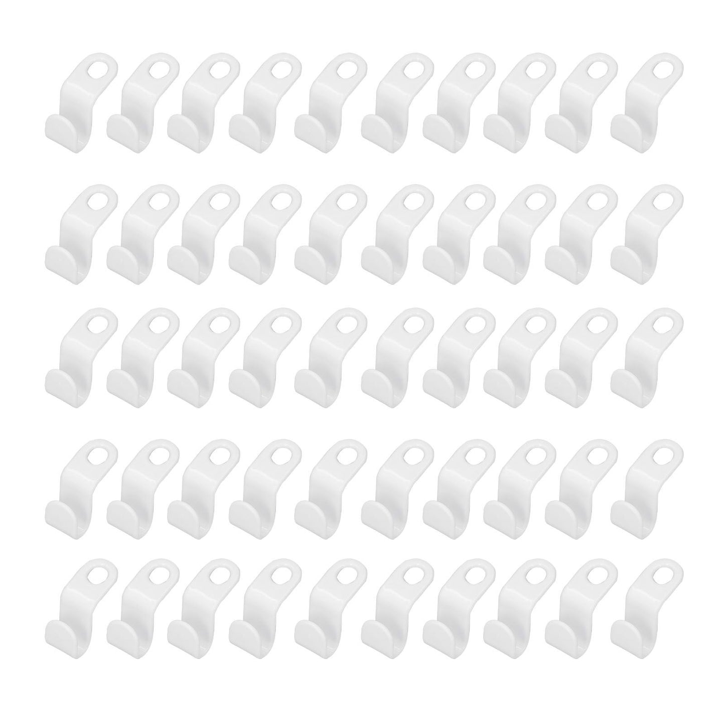 50Pcs Clothes Hanger Hook Strong Odorless Light Weight White Thickened Hanger Connection Hook V1294-YM0523-3117210254511