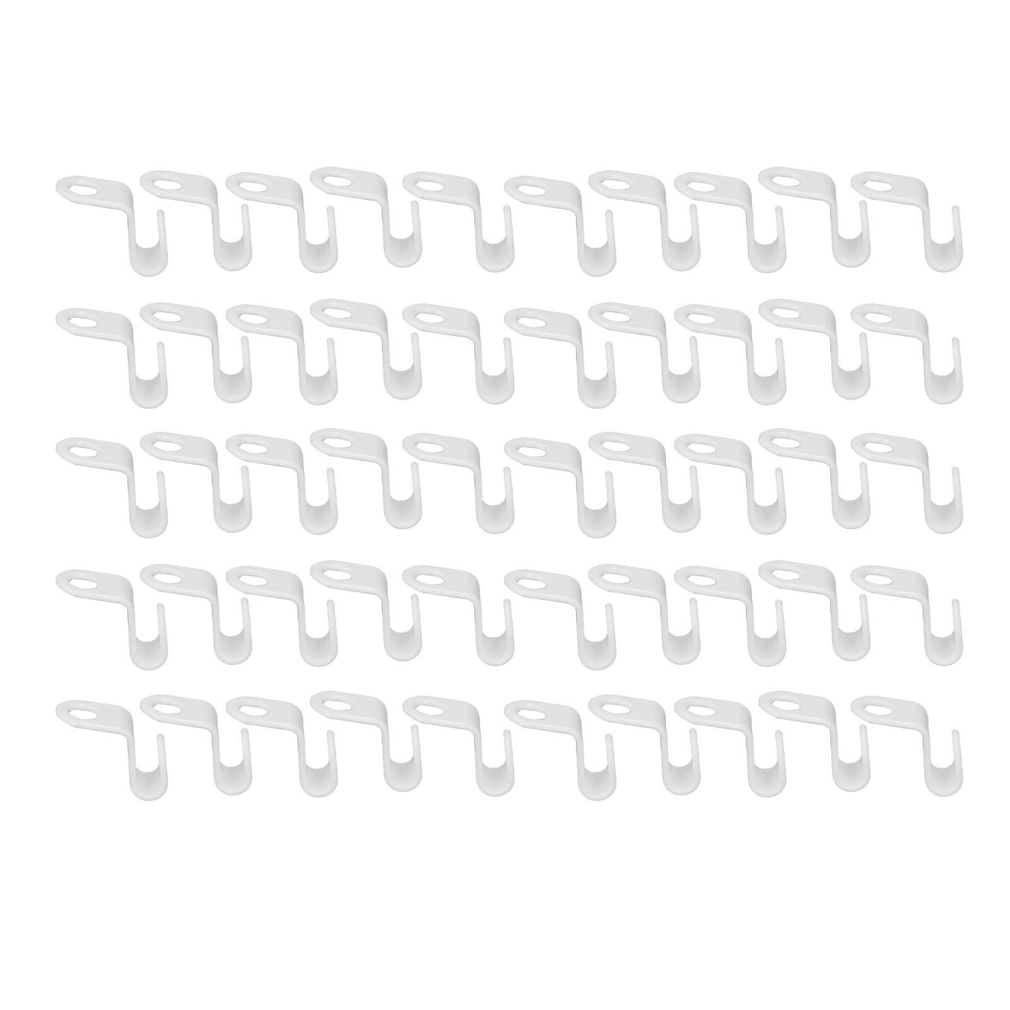 50Pcs Clothes Hanger Hook Strong Odorless Light Weight White Thickened Hanger Connection Hook V1294-YM0523-3117210254511