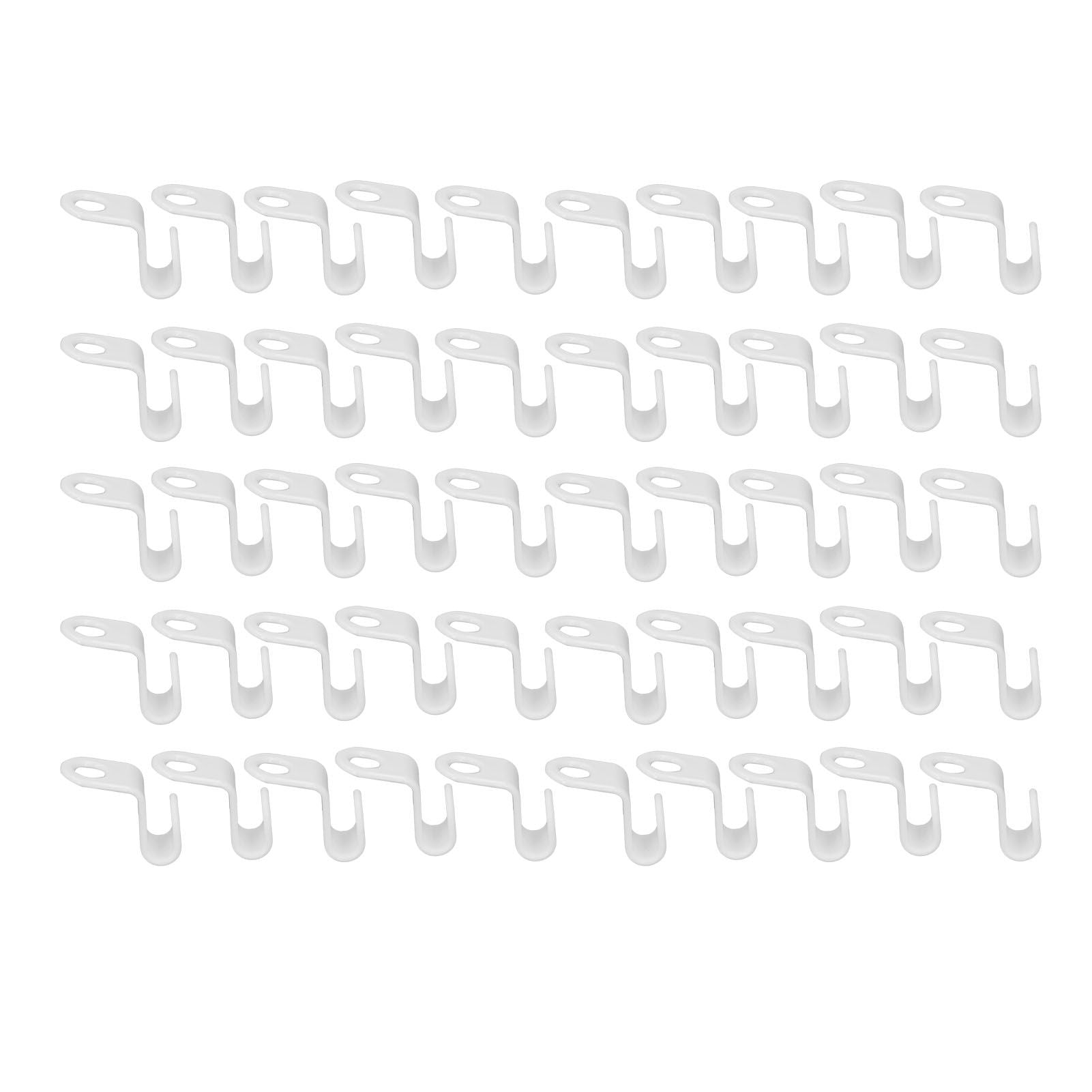 50Pcs Clothes Hanger Hook Strong Odorless Light Weight White Thickened Hanger Connection Hook V1294-YM0523-3117210254511