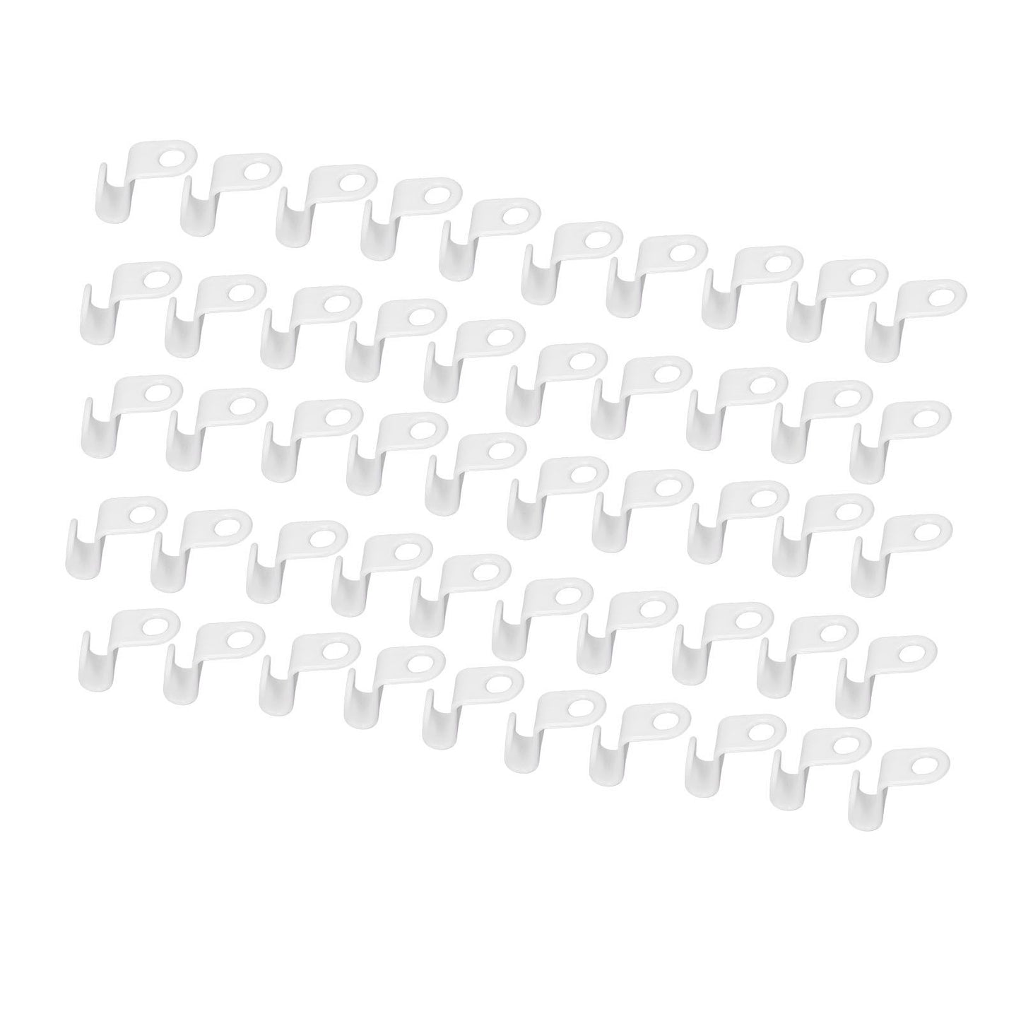 50Pcs Clothes Hanger Hook Strong Odorless Light Weight White Thickened Hanger Connection Hook V1294-YM0523-3117210254511
