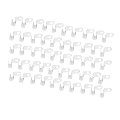 50Pcs Clothes Hanger Hook Strong Odorless Light Weight White Thickened Hanger Connection Hook V1294-YM0523-3117210254511