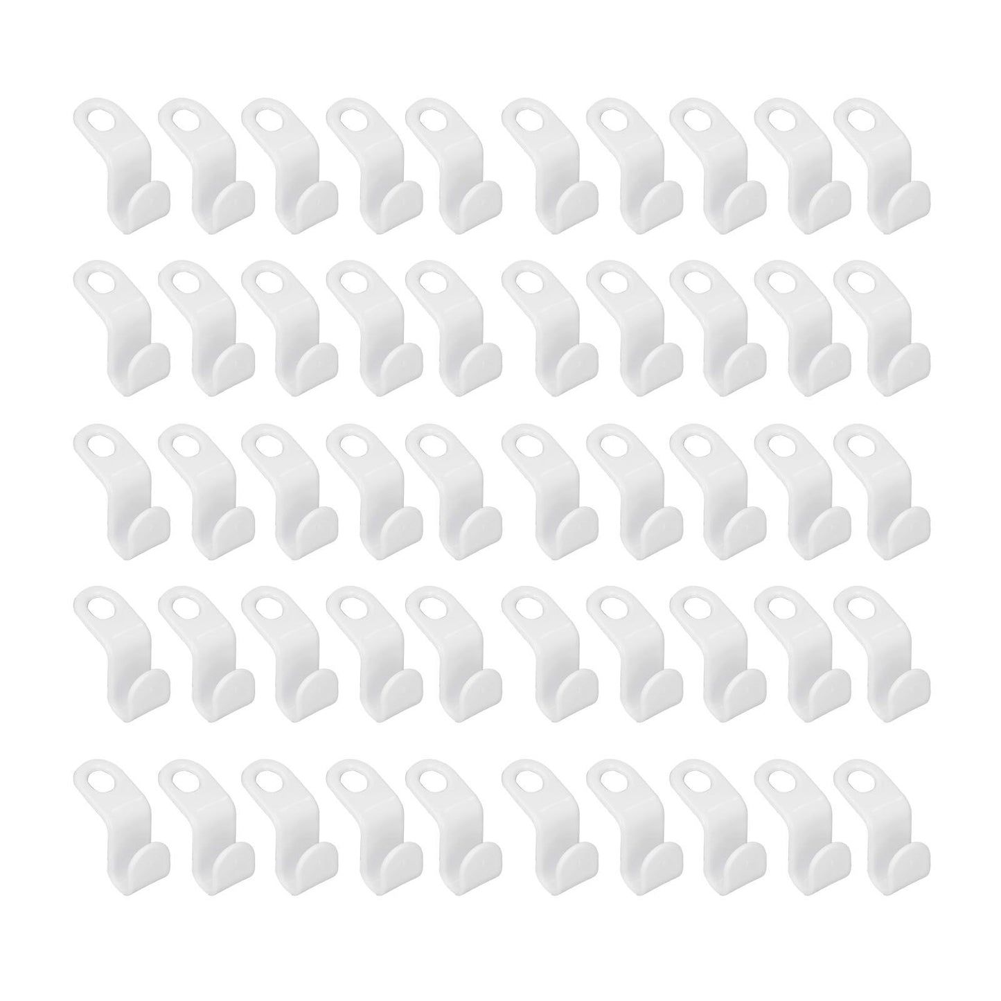 50Pcs Clothes Hanger Hook Strong Odorless Light Weight White Thickened Hanger Connection Hook V1294-YM0523-3117210254511