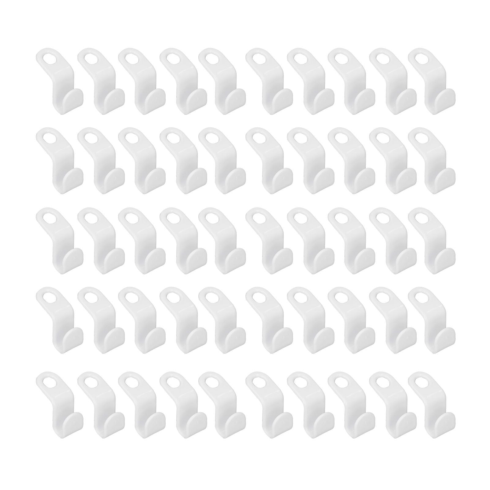 50Pcs Clothes Hanger Hook Strong Odorless Light Weight White Thickened Hanger Connection Hook V1294-YM0523-3117210254511