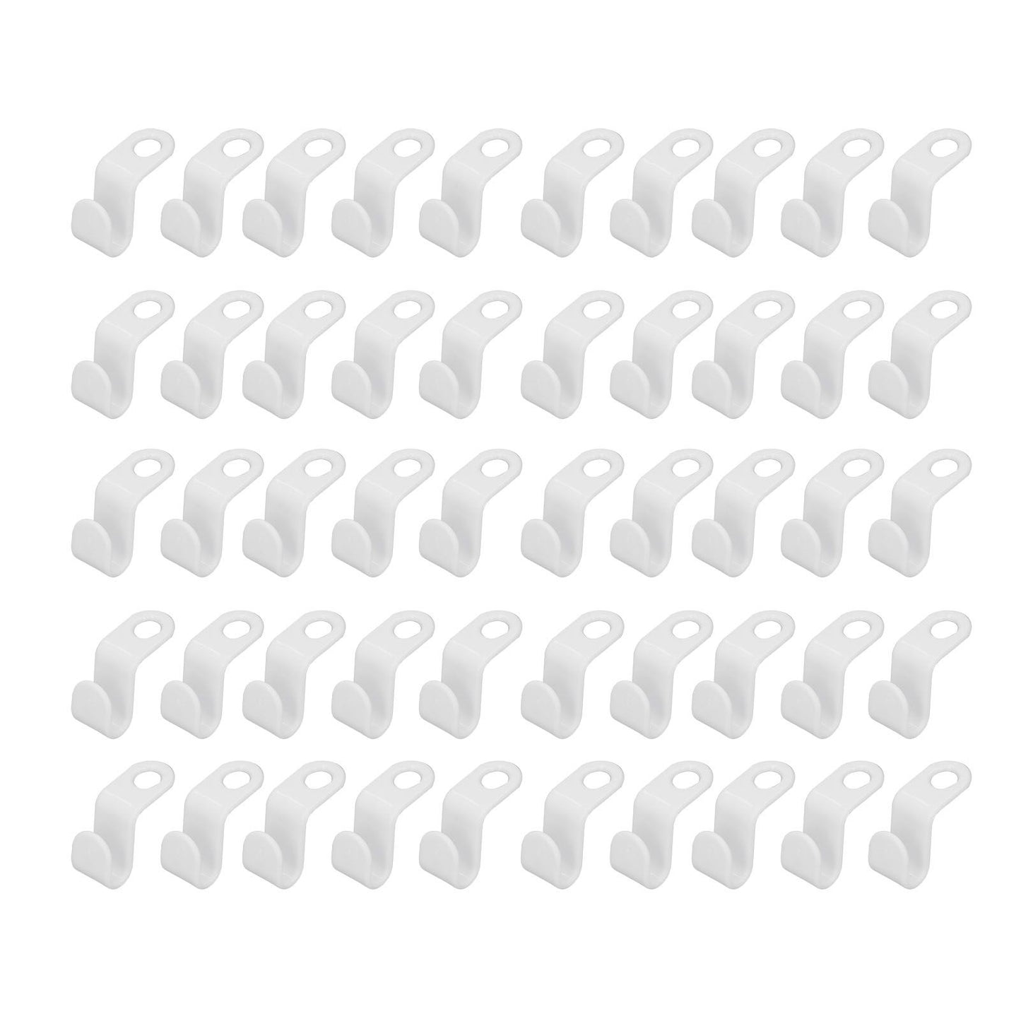 50Pcs Clothes Hanger Hook Strong Odorless Light Weight White Thickened Hanger Connection Hook V1294-YM0523-3117210254511