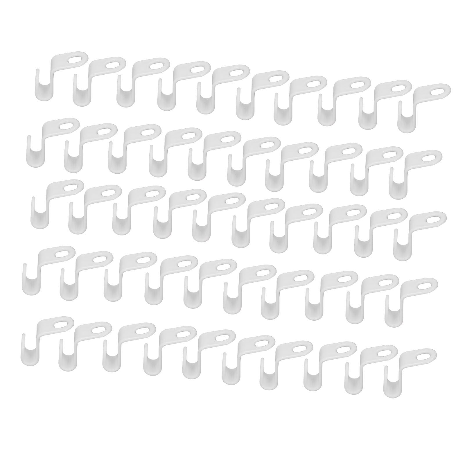 50Pcs Clothes Hanger Hook Strong Odorless Light Weight White Thickened Hanger Connection Hook V1294-YM0523-3117210254511