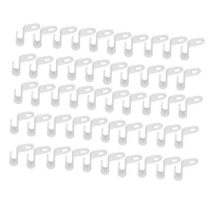50Pcs Clothes Hanger Hook Strong Odorless Light Weight White Thickened Hanger Connection Hook V1294-YM0523-3117210254511