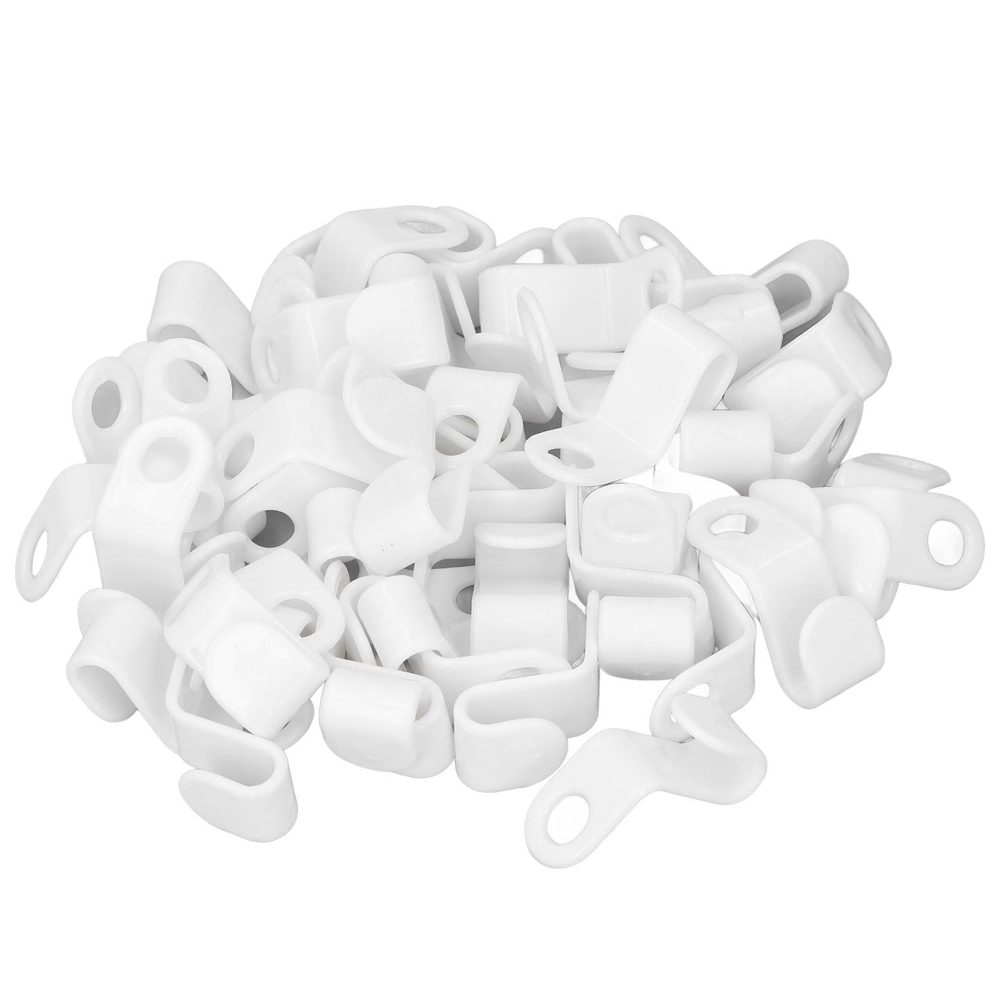 50Pcs Clothes Hanger Hook Strong Odorless Light Weight White Thickened Hanger Connection Hook V1294-YM0523-3117210254511