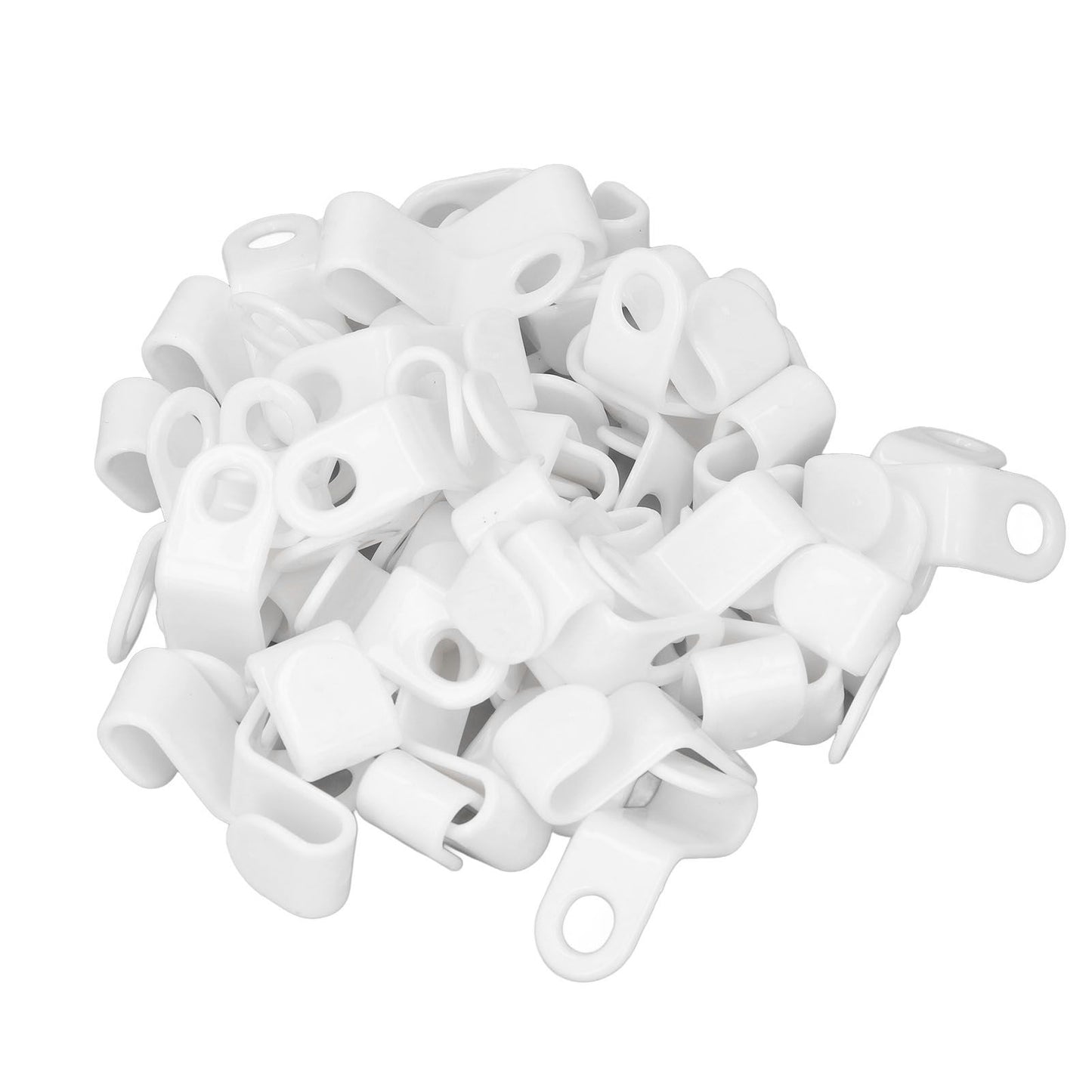 50Pcs Clothes Hanger Hook Strong Odorless Light Weight White Thickened Hanger Connection Hook V1294-YM0523-3117210254511