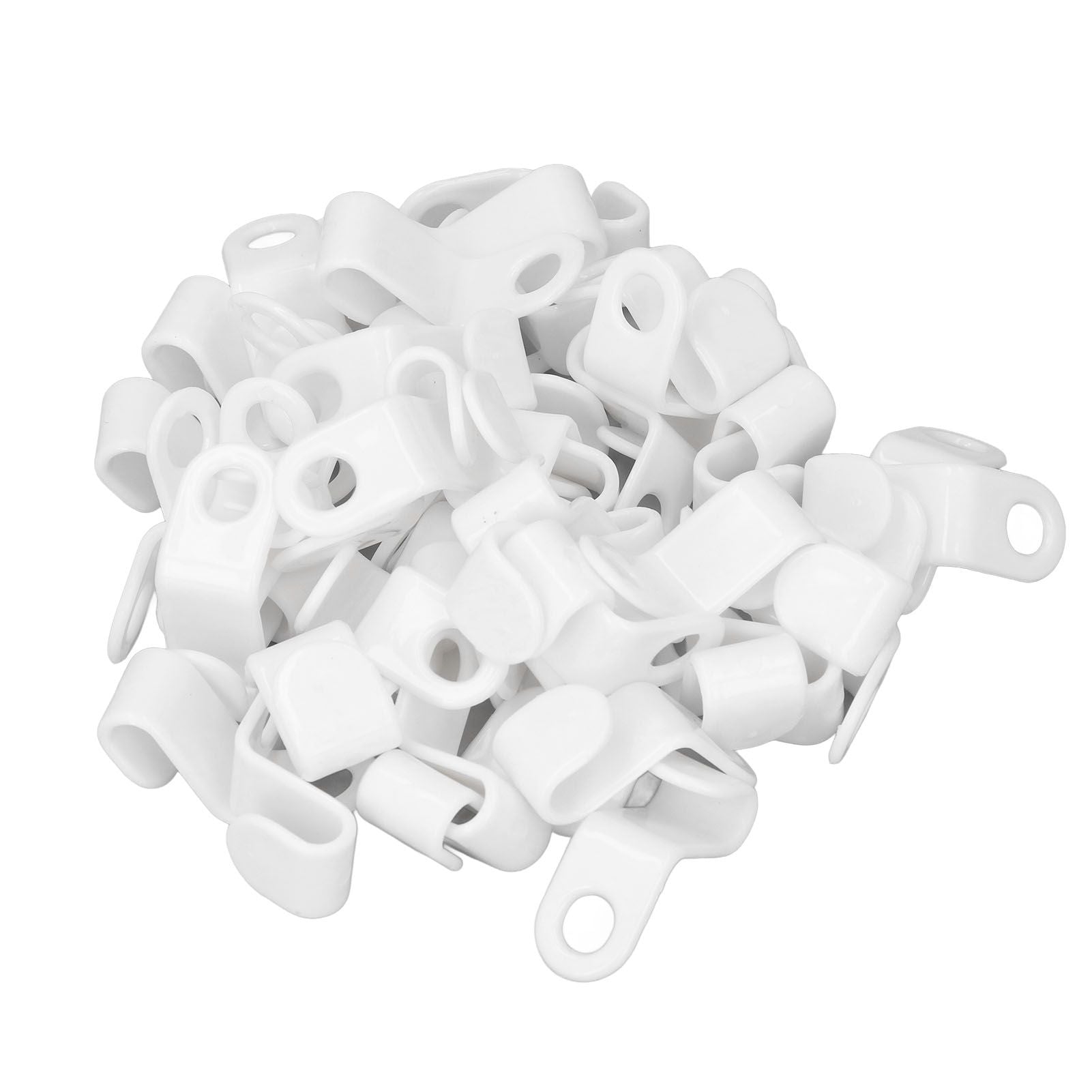50Pcs Clothes Hanger Hook Strong Odorless Light Weight White Thickened Hanger Connection Hook V1294-YM0523-3117210254511
