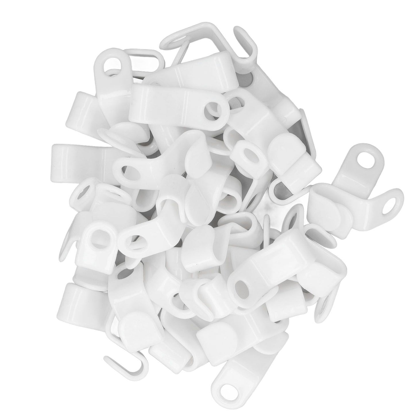 50Pcs Clothes Hanger Hook Strong Odorless Light Weight White Thickened Hanger Connection Hook V1294-YM0523-3117210254511