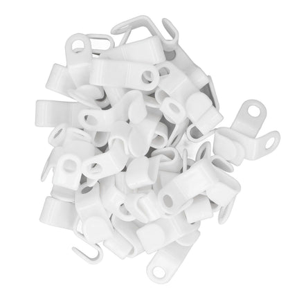 50Pcs Clothes Hanger Hook Strong Odorless Light Weight White Thickened Hanger Connection Hook V1294-YM0523-3117210254511