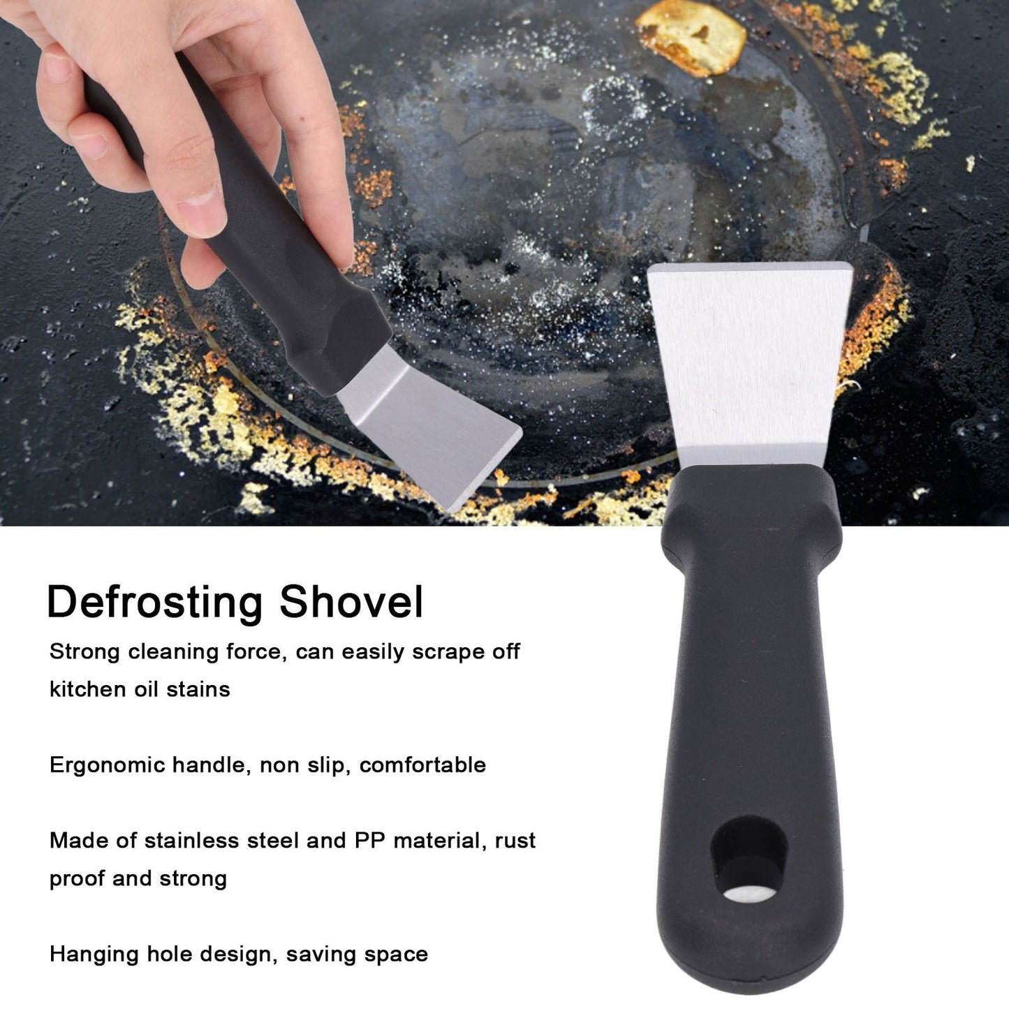 10Pcs Defrosting Shovel Efficient Cleaning Anti Slip Handle Hanging Hole Ice Scraper Deicing Tool for V1294-YM0523-3117210255511