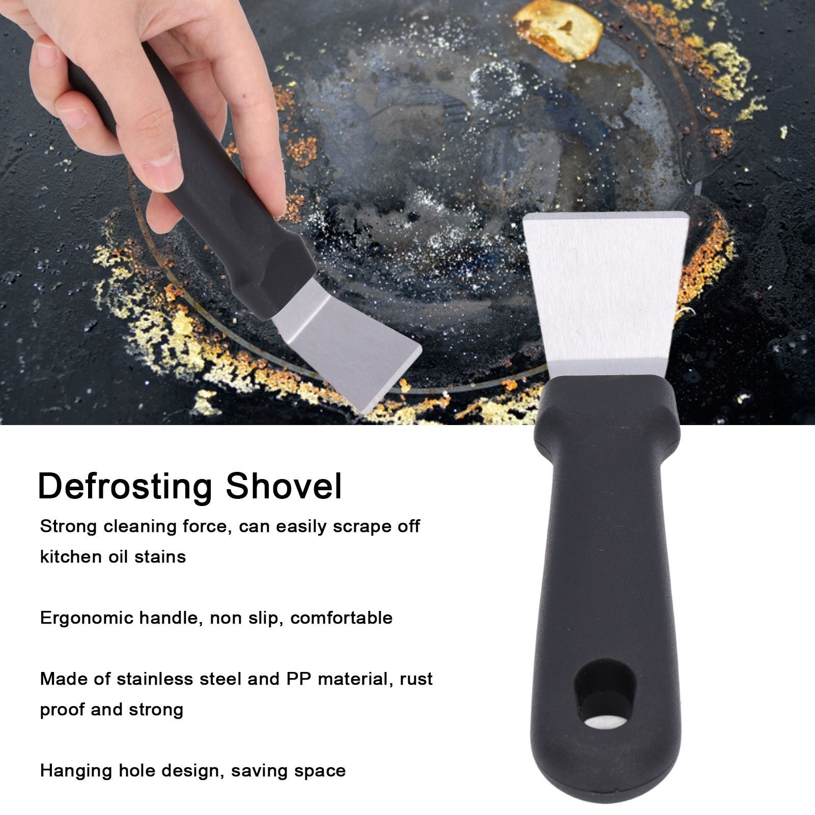 10Pcs Defrosting Shovel Efficient Cleaning Anti Slip Handle Hanging Hole Ice Scraper Deicing Tool for V1294-YM0523-3117210255511