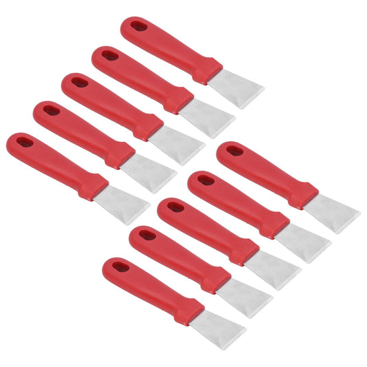 10Pcs Putty Knife Sturdy Durable Stainless Steel Ergonomic Design Nonslip Handle Wide Application Bench V1294-YM0523-3117210255611