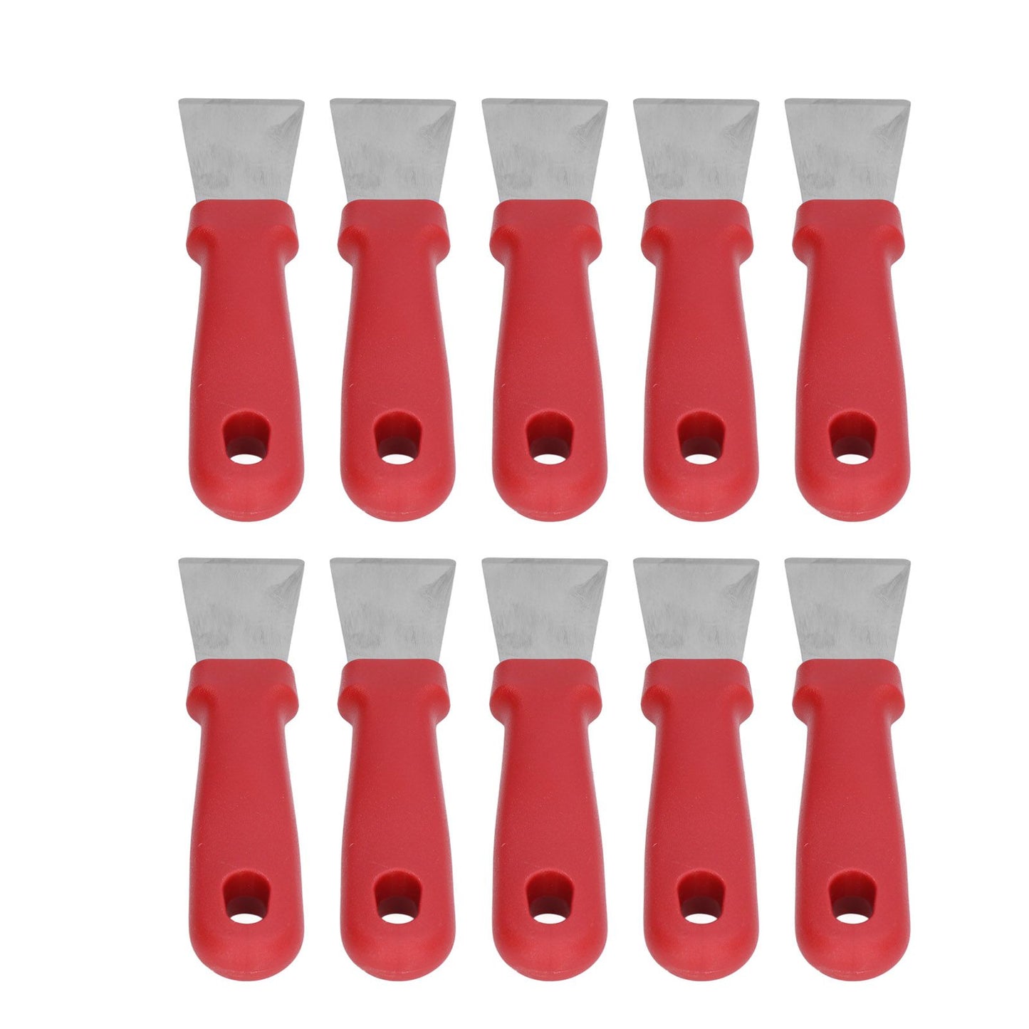 10Pcs Putty Knife Sturdy Durable Stainless Steel Ergonomic Design Nonslip Handle Wide Application Bench V1294-YM0523-3117210255611
