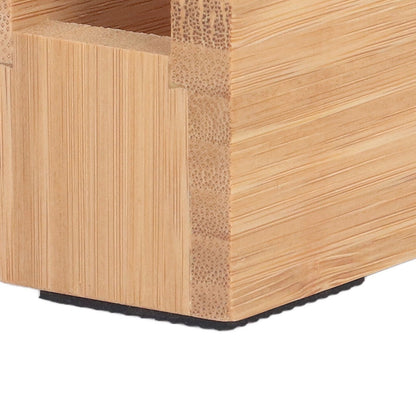 Desktop Tape Dispenser Bamboo Wood Tape Cutter Holder Adhesive Roll Base Stationery Tool V1294-YM0523-3117210255811