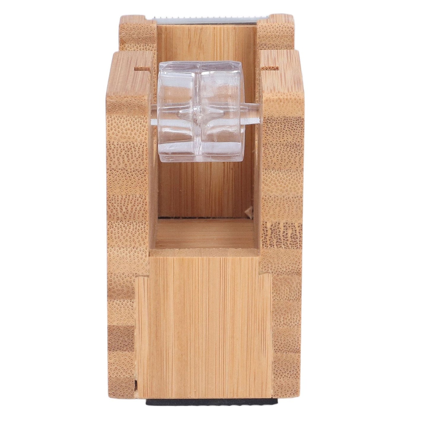 Desktop Tape Dispenser Bamboo Wood Tape Cutter Holder Adhesive Roll Base Stationery Tool V1294-YM0523-3117210255811