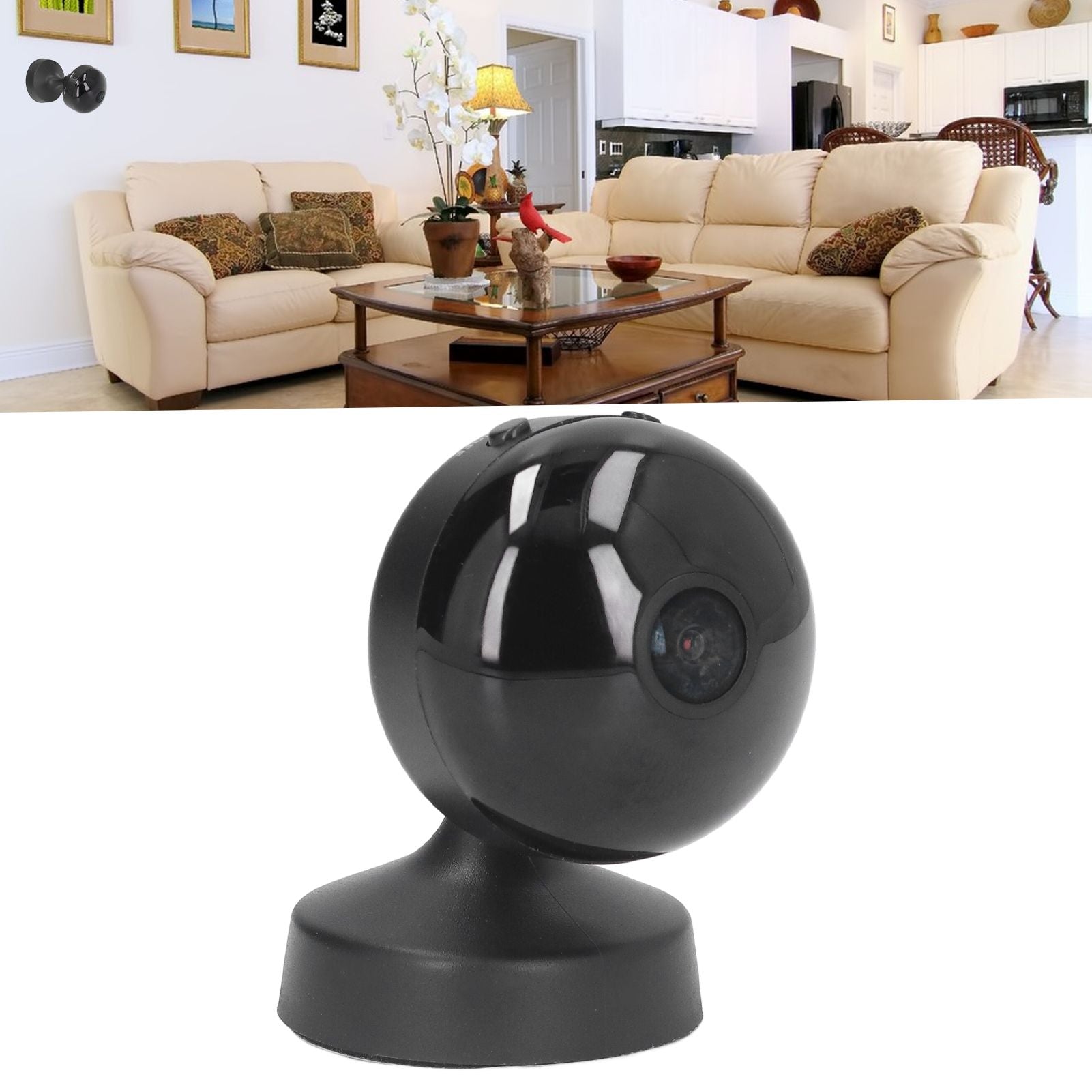 Wireless Security Camera Multifunctional Night Vision 1080P HD WiFi Mini Camera for Home Office V1294-YM0523-3117220000311