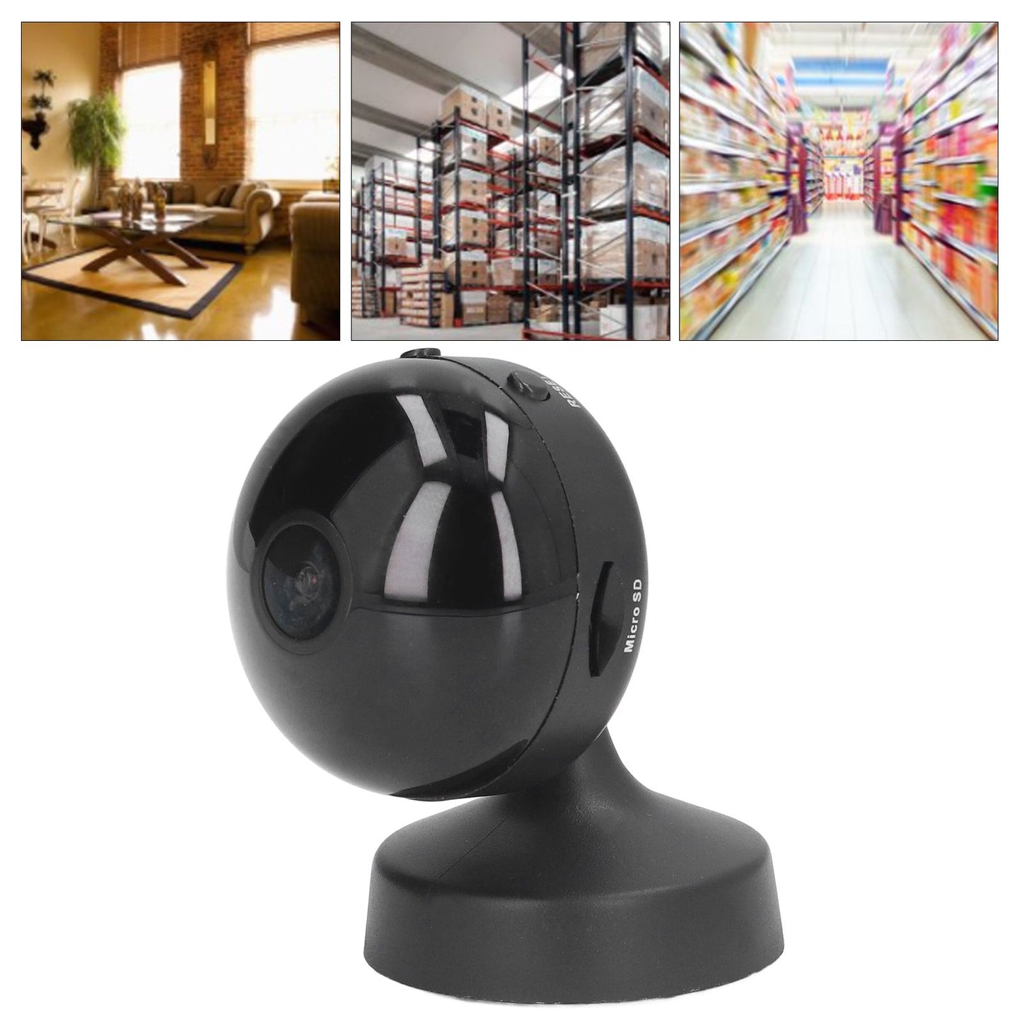 Wireless Security Camera Multifunctional Night Vision 1080P HD WiFi Mini Camera for Home Office V1294-YM0523-3117220000311