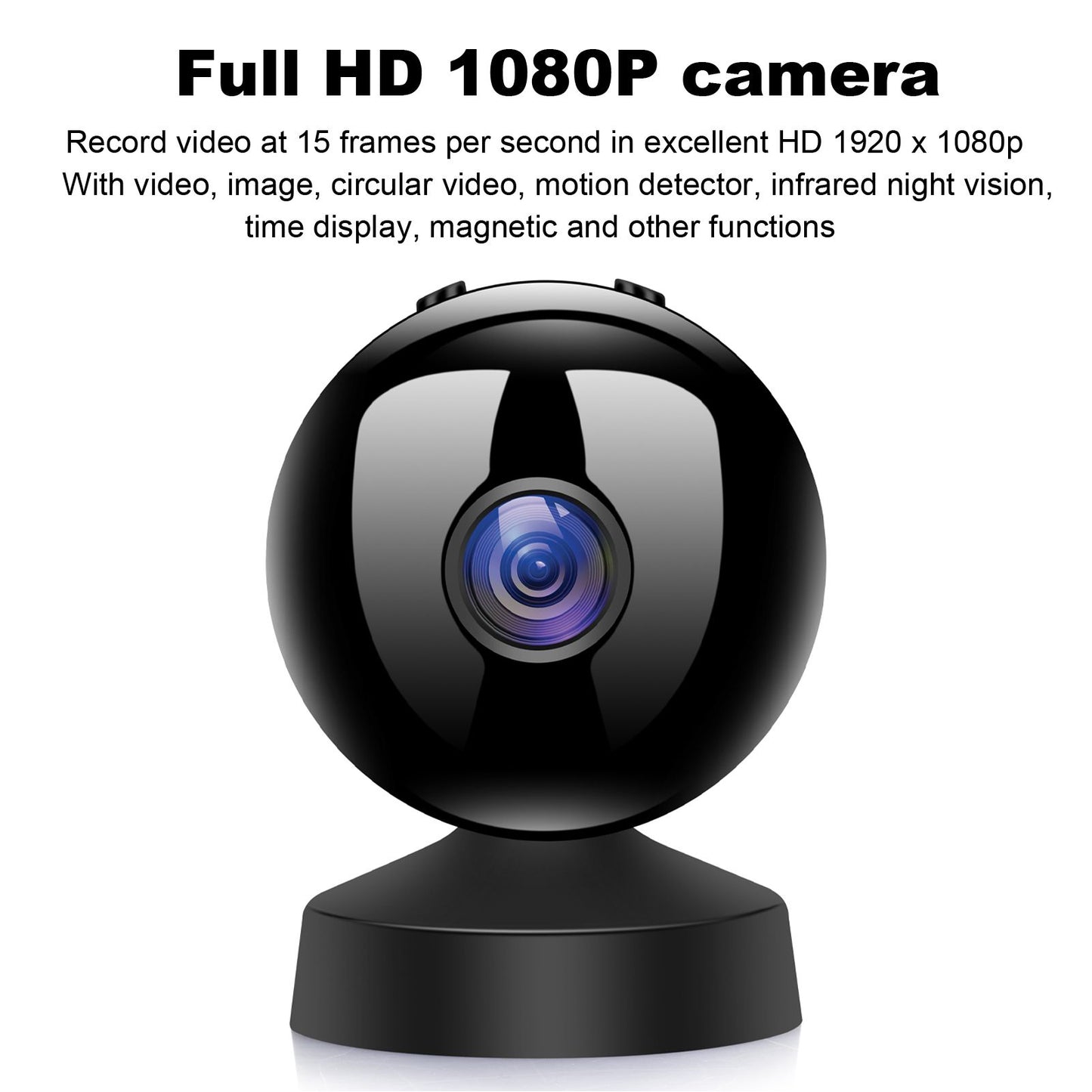 Wireless Security Camera Multifunctional Night Vision 1080P HD WiFi Mini Camera for Home Office V1294-YM0523-3117220000311