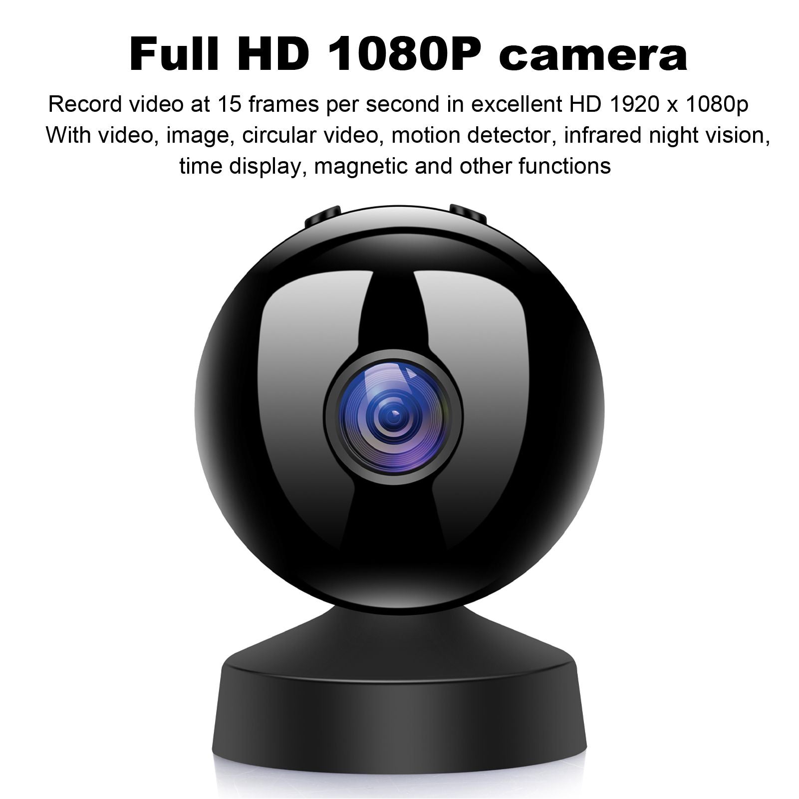 Wireless Security Camera Multifunctional Night Vision 1080P HD WiFi Mini Camera for Home Office V1294-YM0523-3117220000311